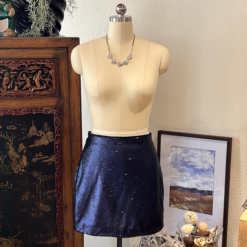 COPY - BANANA REPUBLIC Purple Sequined Skirt - Size 6